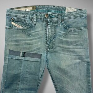 Diesel Jeans Men 28x28 Green Shioner Slim Skinny Grunge Rockstar Skater 0603B